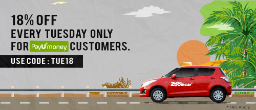 India Desire : Zoomcar Payumoney Tuesday Offer: Get Flat 18% Off On All Cars Every Tuesday With Payumoney-TUE18